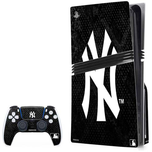 MLB New York Yankees Dark Wash PS5 Pro Disk Bundle  Skin